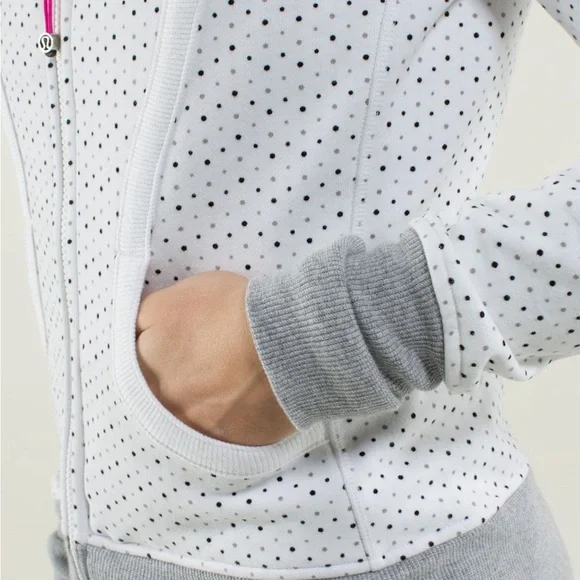 Gray Polka Dot Hoodie - Picture 2 of 8